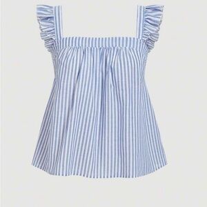 MOD Plus Size Vintage Striped Cap Sleeve Loose Blouse Excellent Cond.